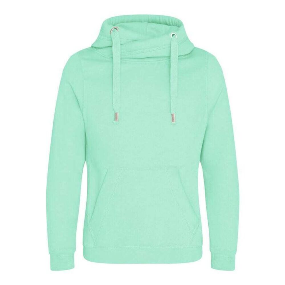 AWDis Hoods Mens Cross Neck Hoodie / Peppermint